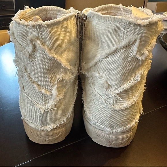 NIB Zadig & Voltaire High Flash Canvas High Tops Size 40 US 9 Flash Cream - Picture 9 of 13